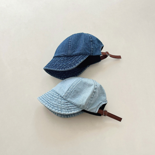 Kids denim baseball caps